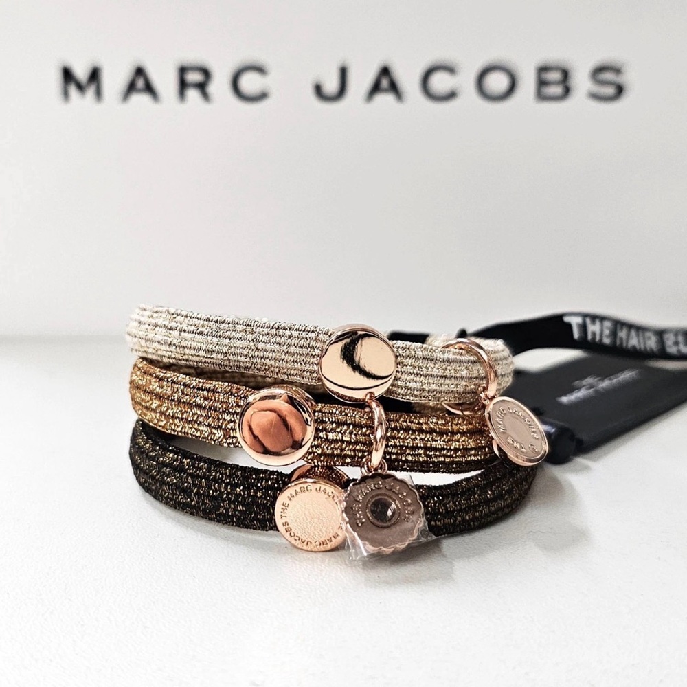 Marc Jacobs Gold and Black Hair Ties Set